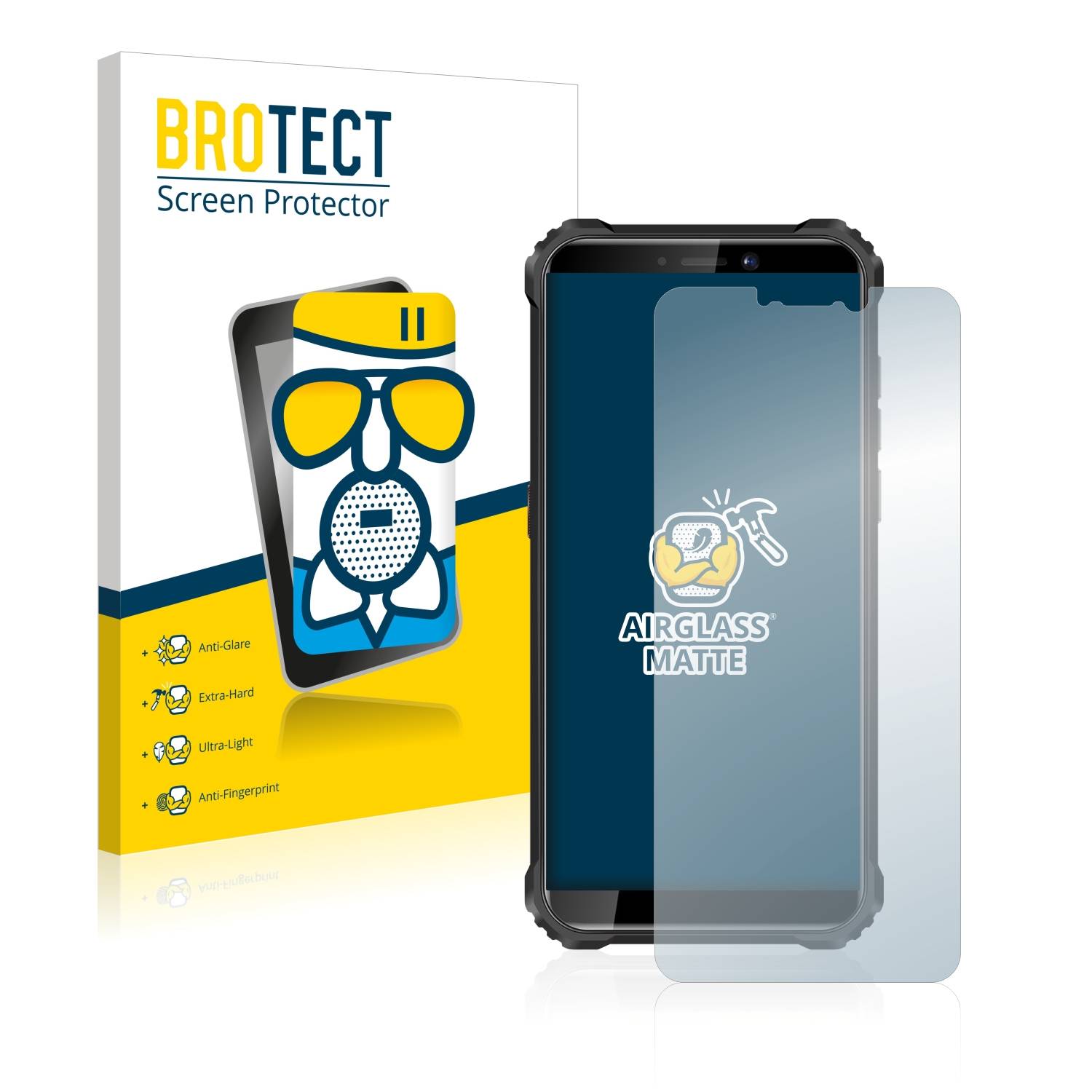 BROTECT AirGlass Flexible Schutz Glas Folie für Oukitel WP5 Matt Entspiegelt
