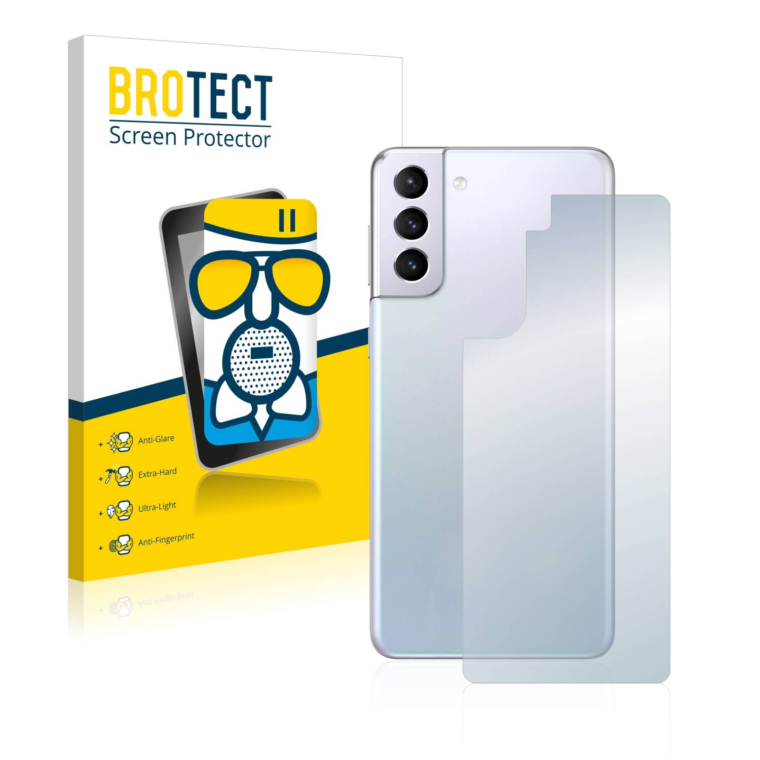 BROTECT AirGlass Flexible Schutz Glas Folie für Samsung Galaxy S21 / 5G (Rückseite) Matt Entspiegelt