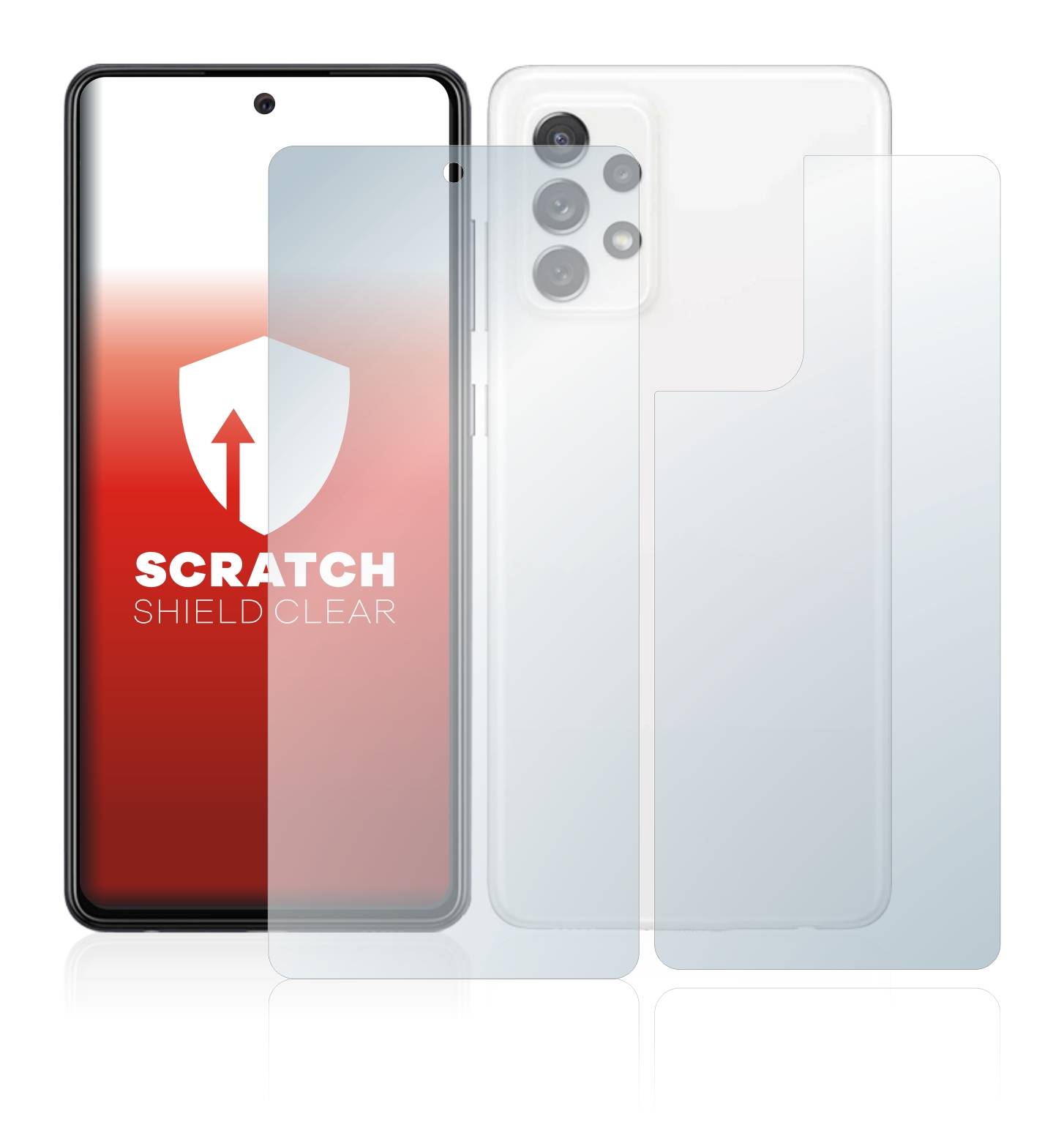 upscreen Schutzfolie für Samsung Galaxy A72 5G (Display+Rückseite) Kratzschutz Anti-Fingerprint Klar