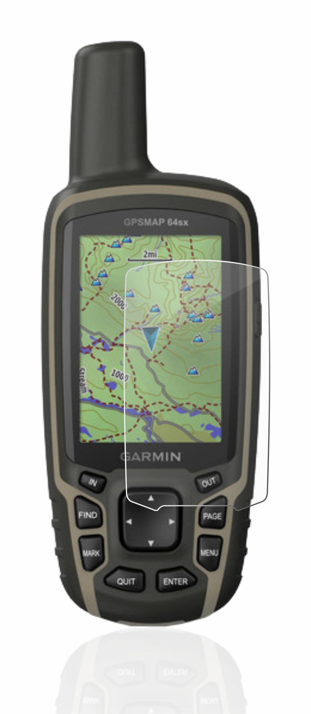 BROTECT AirGlass Flexible Schutz Glas Folie für Garmin GPSMAP 64sx Klar Transparent