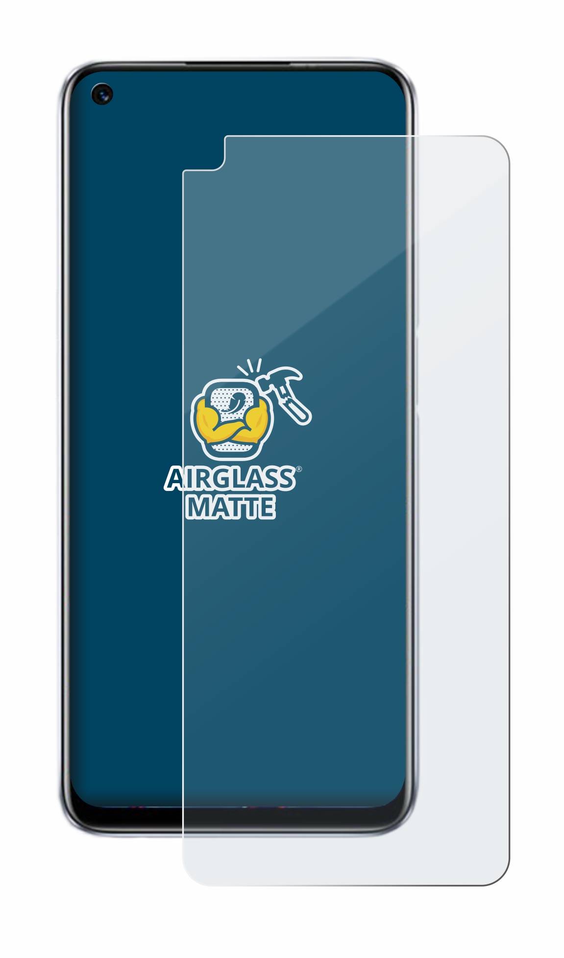BROTECT AirGlass Flexible Panzerglasfolie für realme Narzo 30 5G Matt Entspiegelt