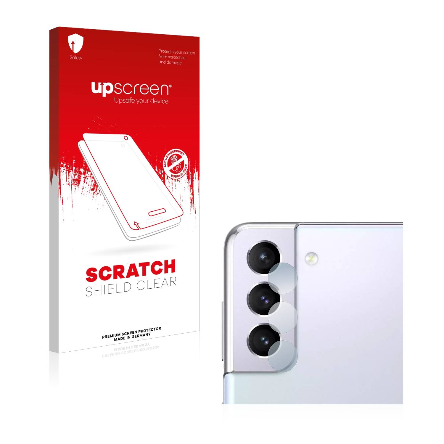 upscreen Schutzfolie für Samsung Galaxy S21 5G (NUR Kameraschutz) Kratzschutz Anti-Fingerprint Klar