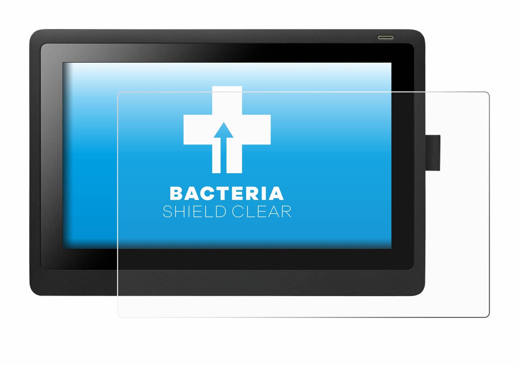 upscreen Bacteria Shield Clear Premium Antibakterielle Displayschutzfolie für Wacom Cintiq