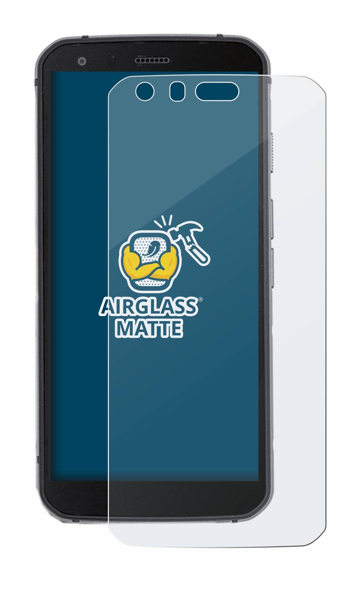 BROTECT AirGlass Flexible Schutz Glas Folie für Caterpillar Cat S62 Pro Matt Entspiegelt