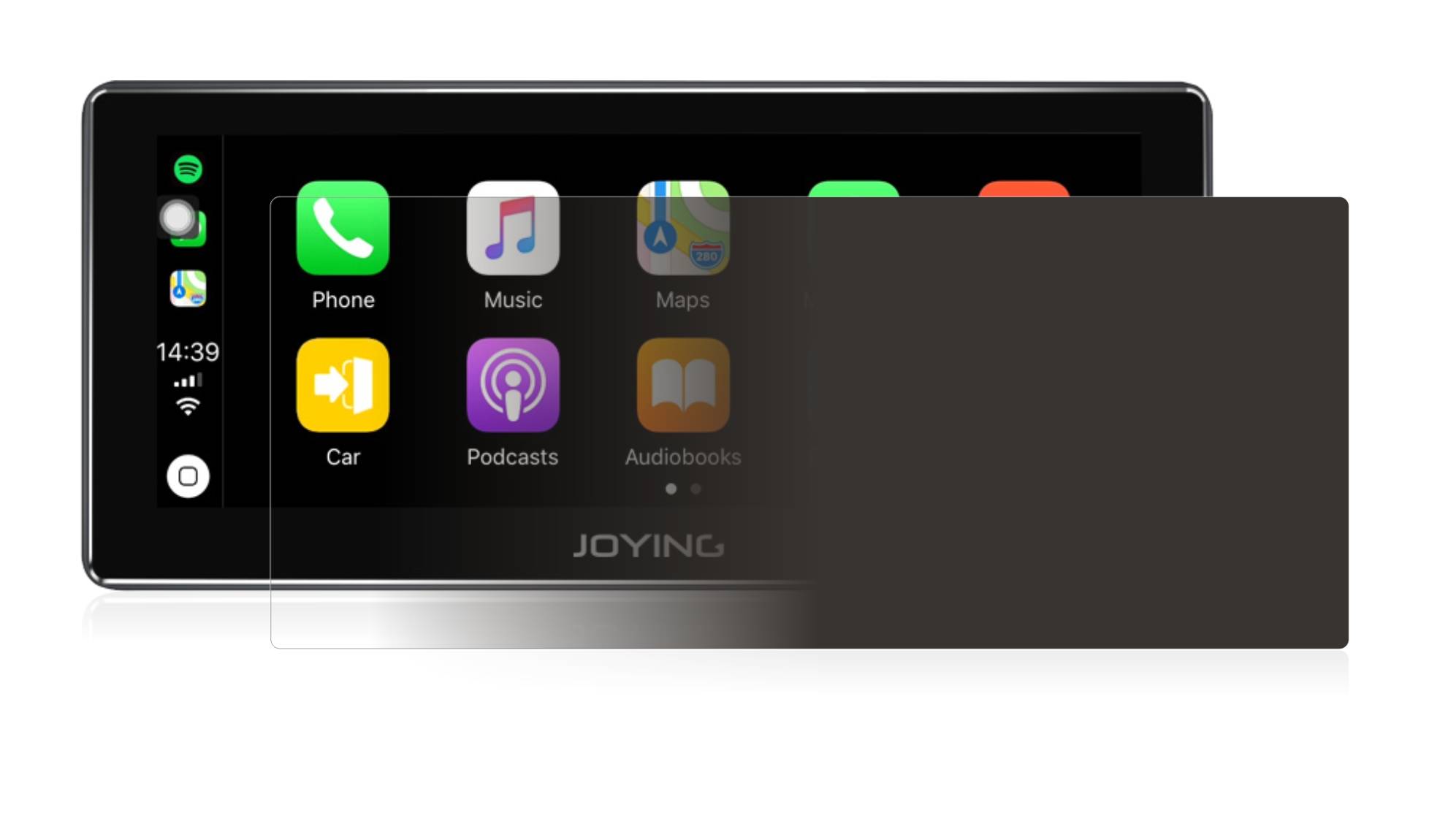 upscreen Spy Shield Clear Premium Blickschutzfolie für Joying 4G Car Radio