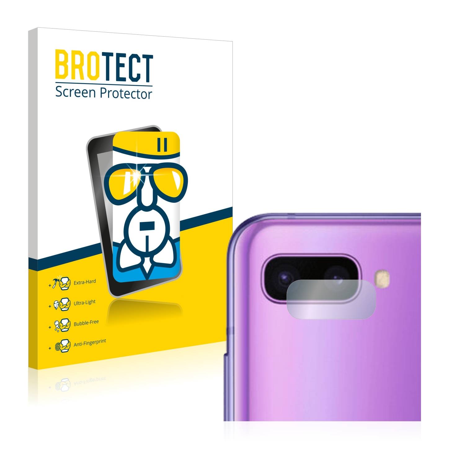 BROTECT AirGlass Flexible Panzerglasfolie für Samsung Galaxy Z Flip 5G (NUR Kameraschutz) Klar Transparent