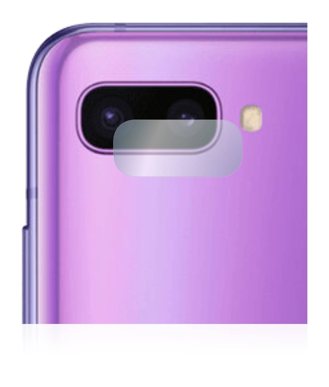 BROTECT AirGlass Flexible Panzerglasfolie für Samsung Galaxy Z Flip 5G (NUR Kameraschutz) Klar Transparent