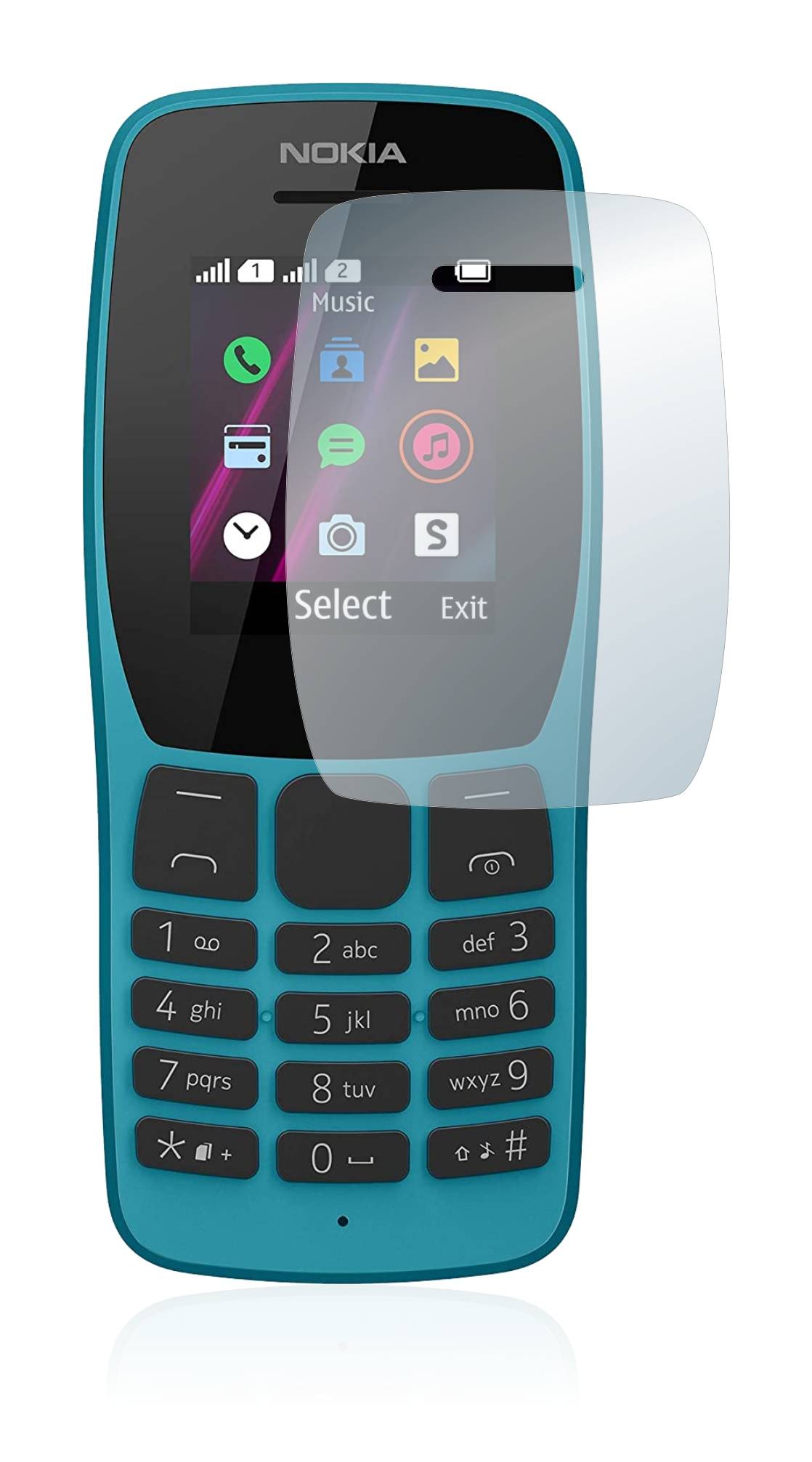 BROTECT AirGlass Flexible Panzerglasfolie für Nokia 110 2019 Matt Entspiegelt