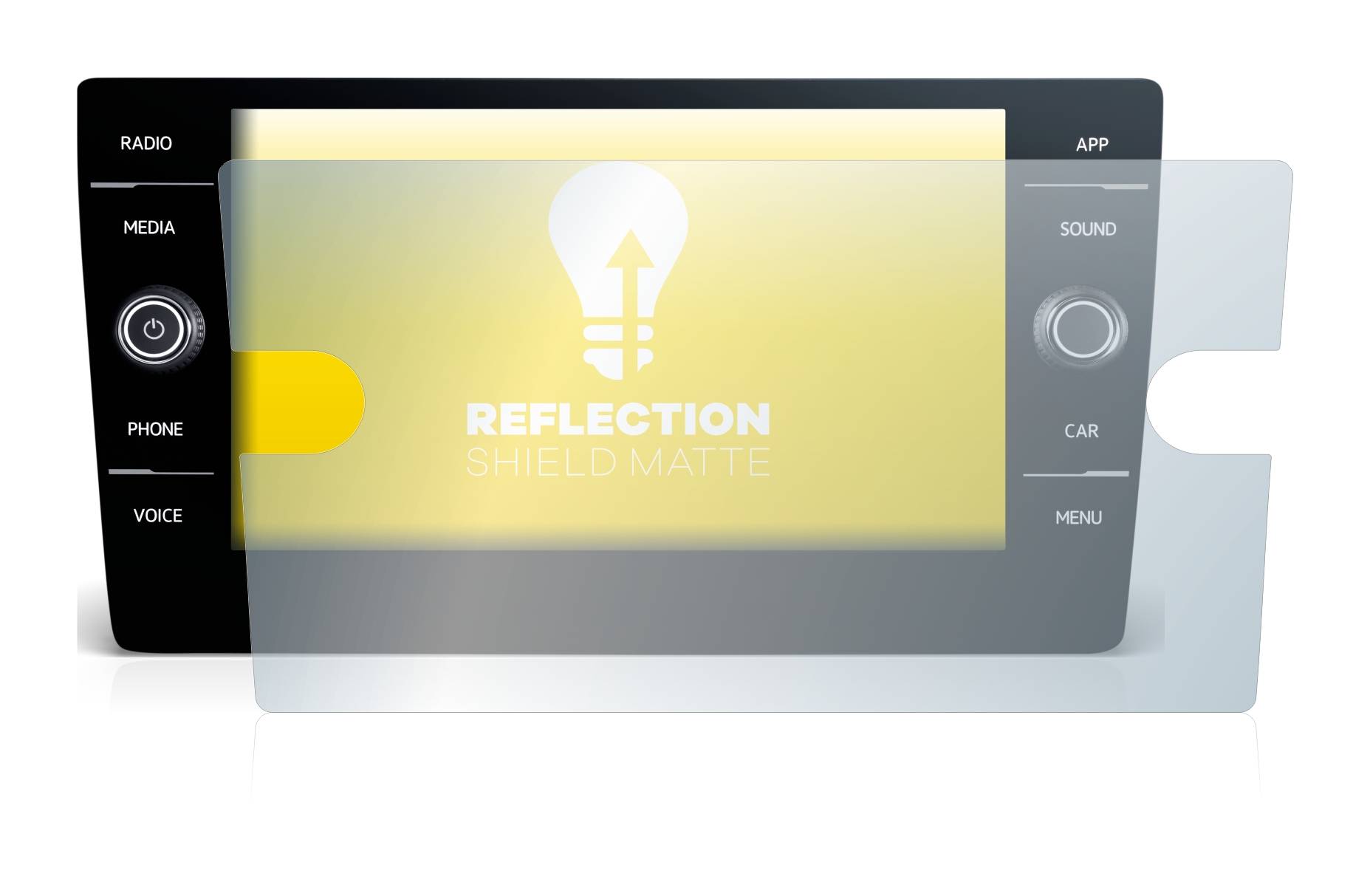 upscreen Reflection Shield Matte Premium Displayschutzfolie für Volkswagen Tiguan R-Line TDI