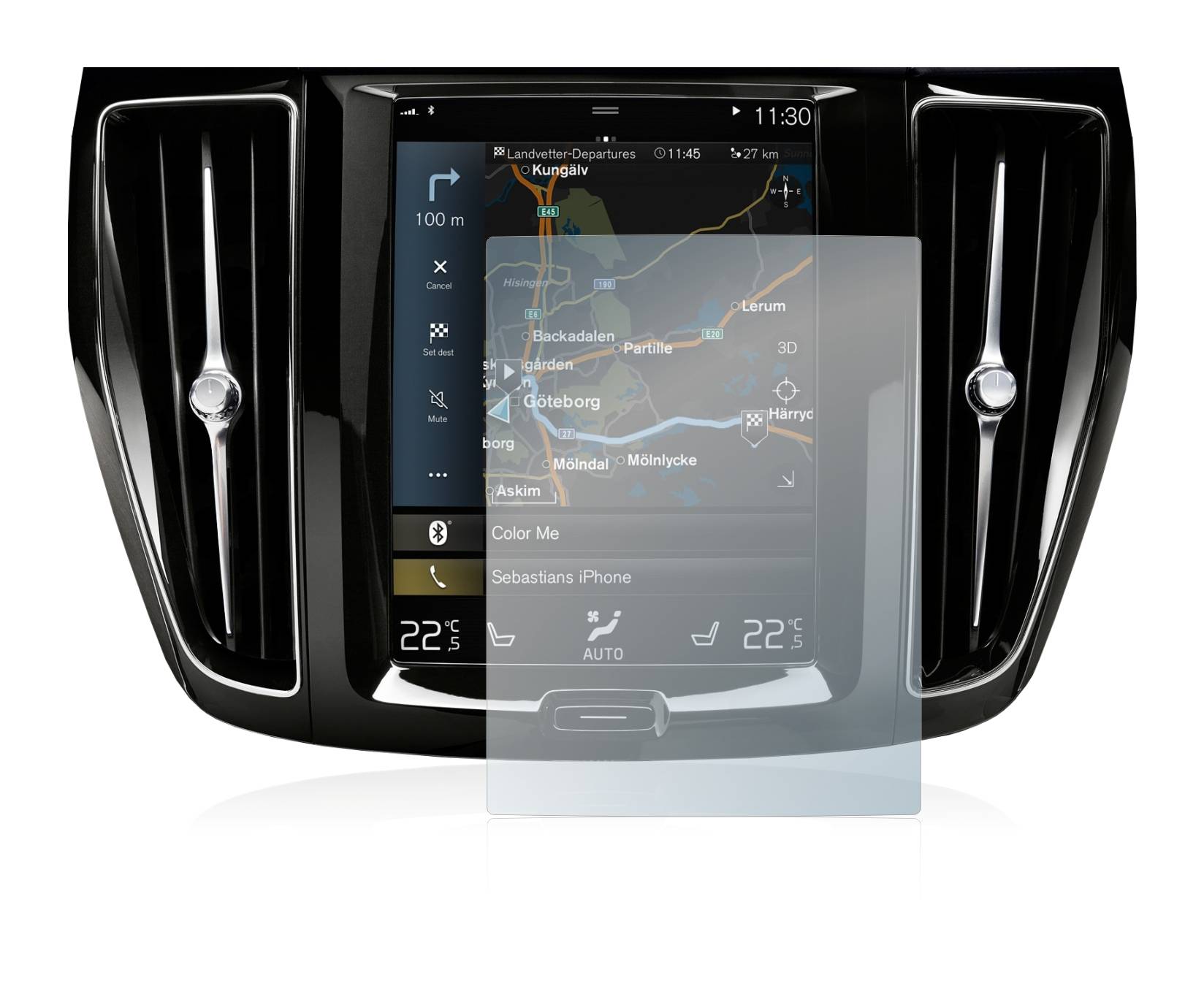 BROTECT AirGlass Matte Schutzglas Folie für Volvo S60 Sensus Connect