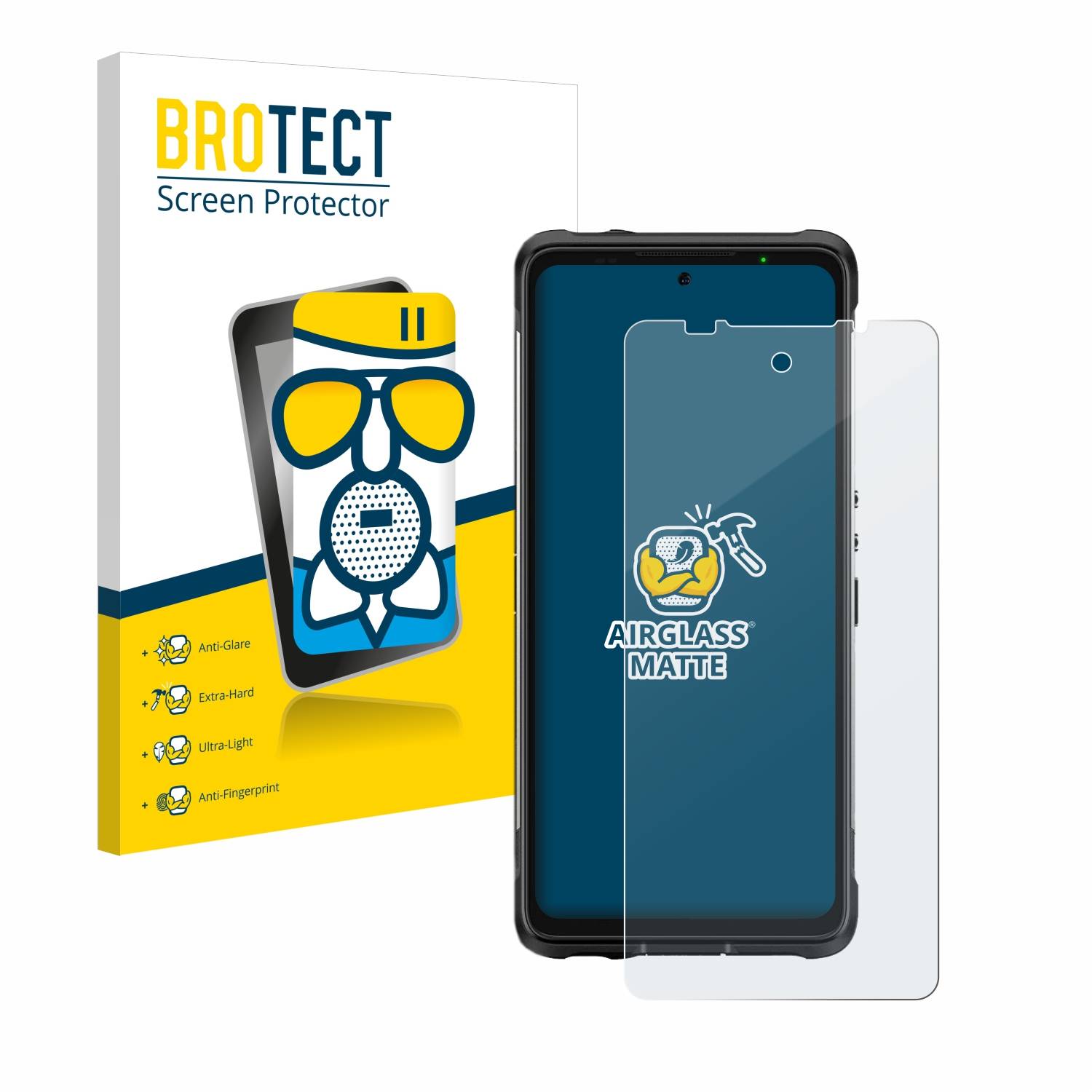 BROTECT AirGlass Flexible Schutz Glas Folie für Ulefone Armor 10 5G Matt Entspiegelt