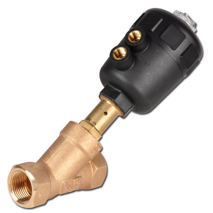 2/2-Wege-Schrägsitzventil - Typ 2000 - pneum.bet. - Edelstahl - G 3/8" - in Ruhestellung geschlossen - 0 bis 15 bar