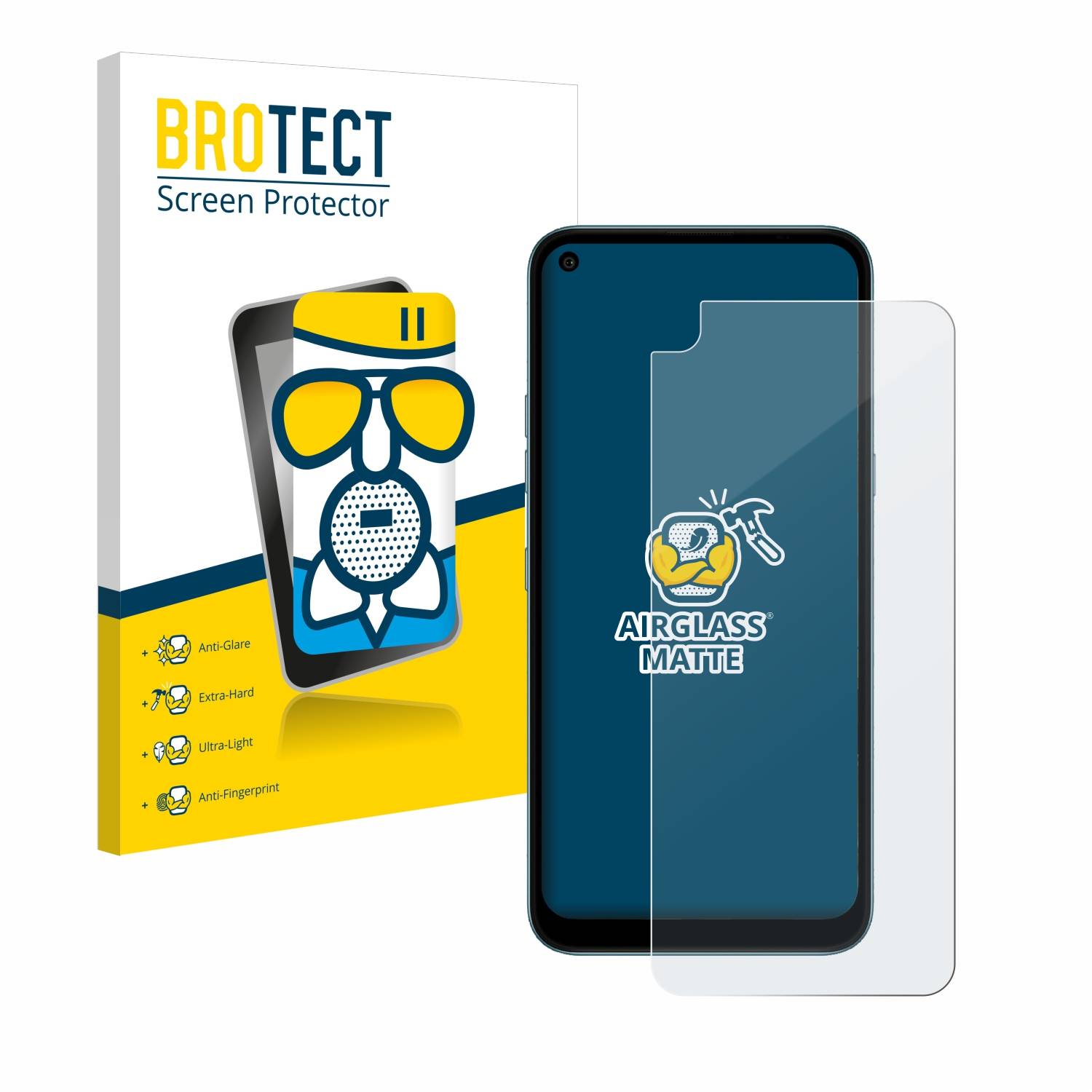 BROTECT AirGlass Flexible Schutz Glas Folie für LG K61 Matt Entspiegelt
