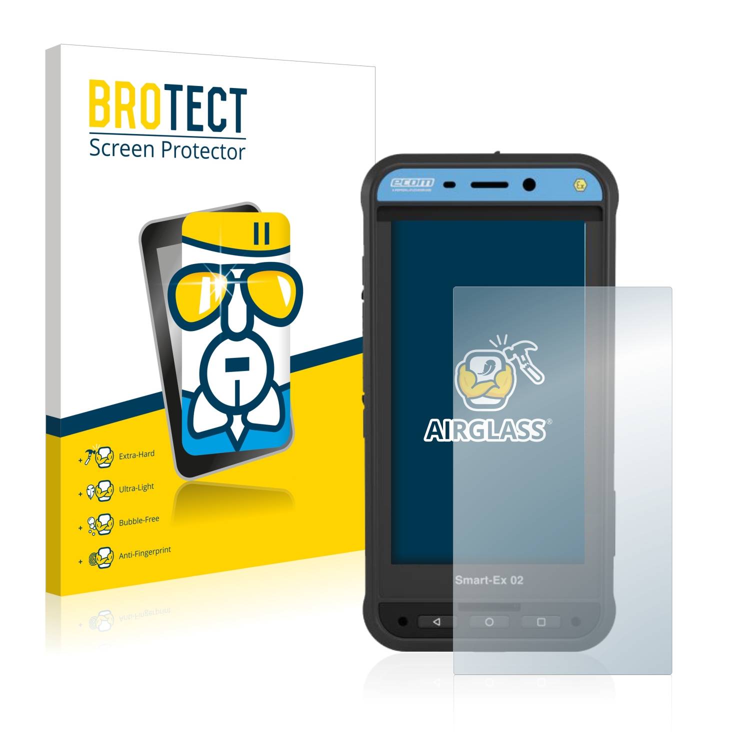 BROTECT AirGlass Flexible Schutz Glas Folie für Ecom Smart-Ex 02 DZ1 Klar Transparent