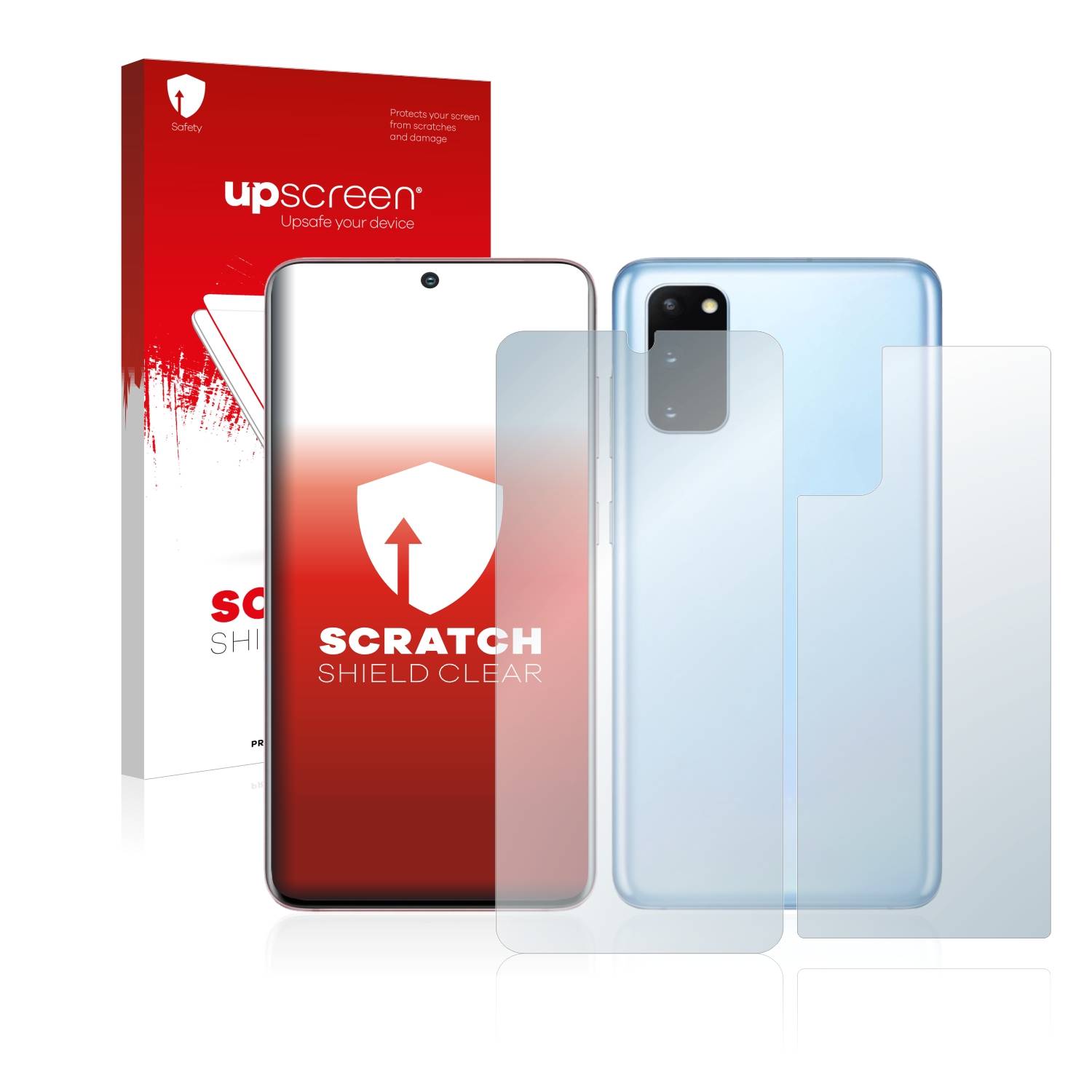 upscreen Schutzfolie für Samsung Galaxy S20 (Display+Rückseite) Kratzschutz Anti-Fingerprint Klar