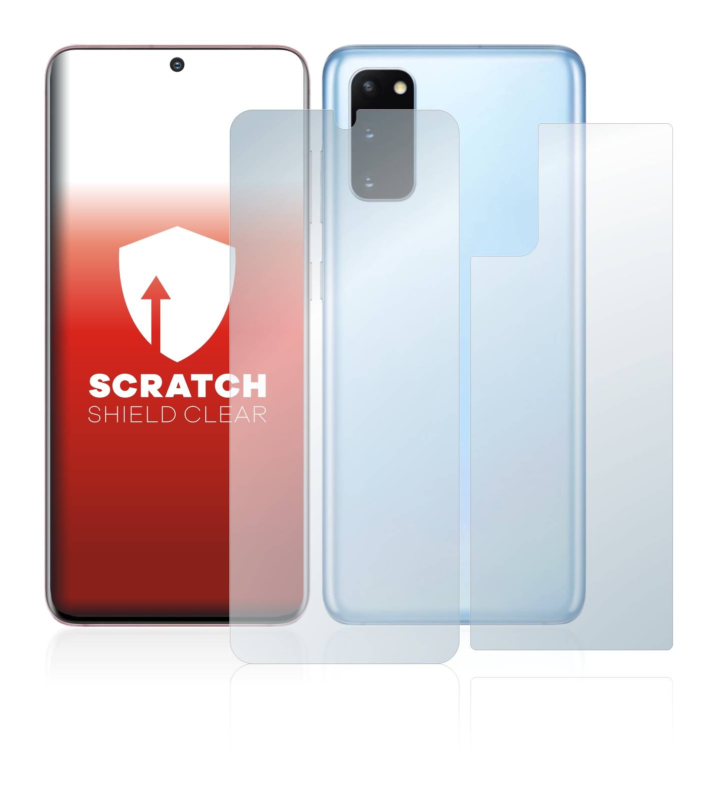 upscreen Schutzfolie für Samsung Galaxy S20 (Display+Rückseite) Kratzschutz Anti-Fingerprint Klar