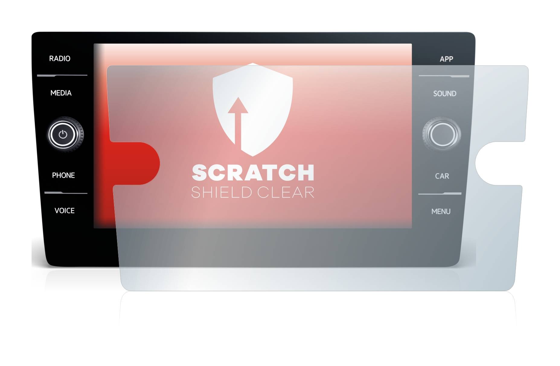upscreen Scratch Shield Clear Premium Displayschutzfolie für Volkswagen Passat 2017 Discover