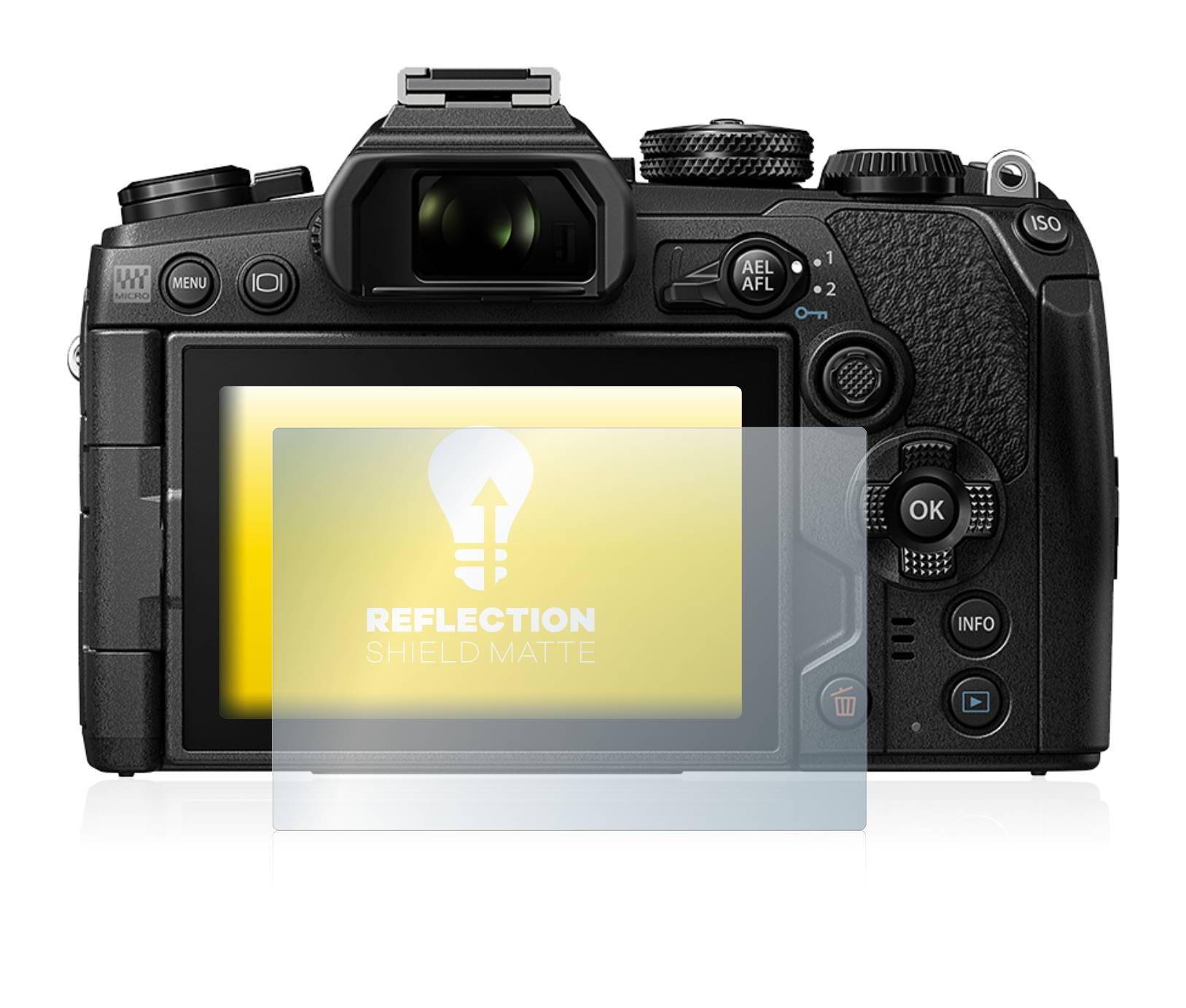 upscreen Reflection Shield Matte Premium Displayschutzfolie für Olympus OM-D E-M1 Mark