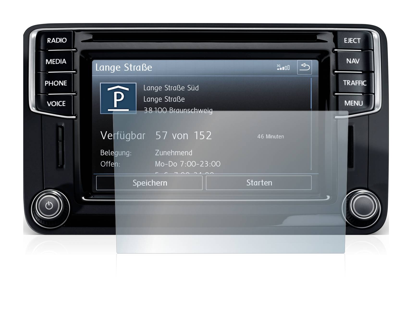 BROTECT AirGlass Schutzglas Folie für Volkswagen Amarok Discover Media 6.5