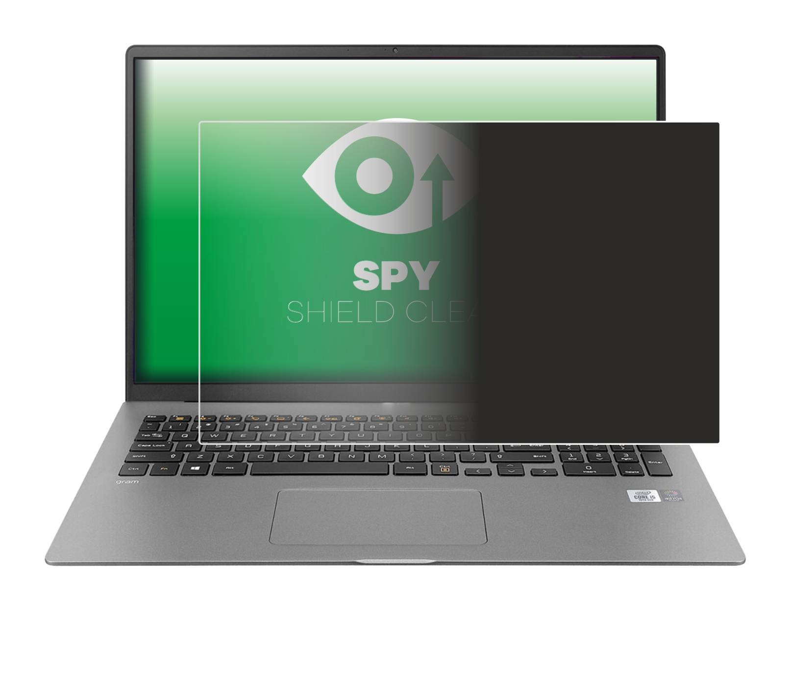 upscreen Spy Shield Clear Premium Blickschutzfolie für LG gram 17''