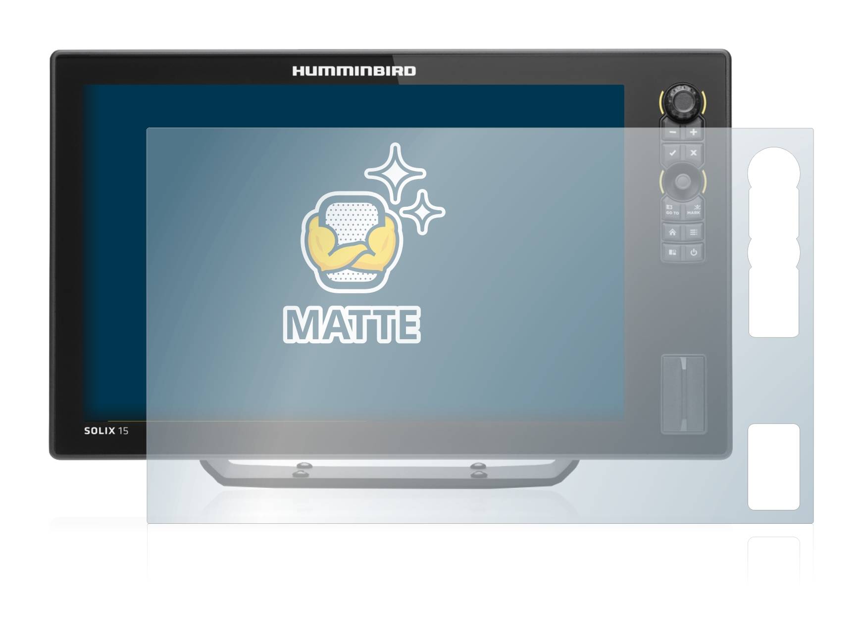BROTECT Schutzfolie für Humminbird Solix 15 Folie Matt Entspiegelt