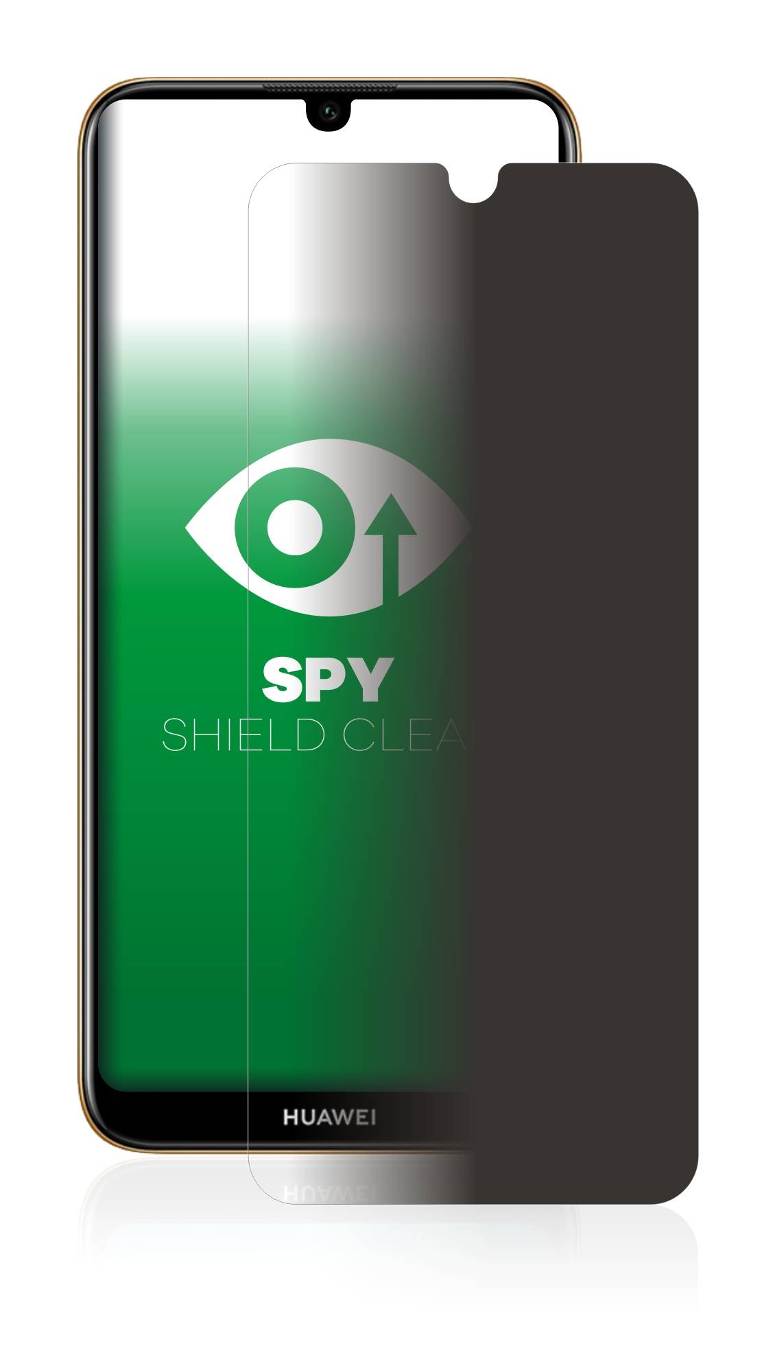 upscreen Blickschutzfolie für Huawei Y6s 2019 Anti-Spy Privacy Blaulichtschutz Sichtschutzfolie