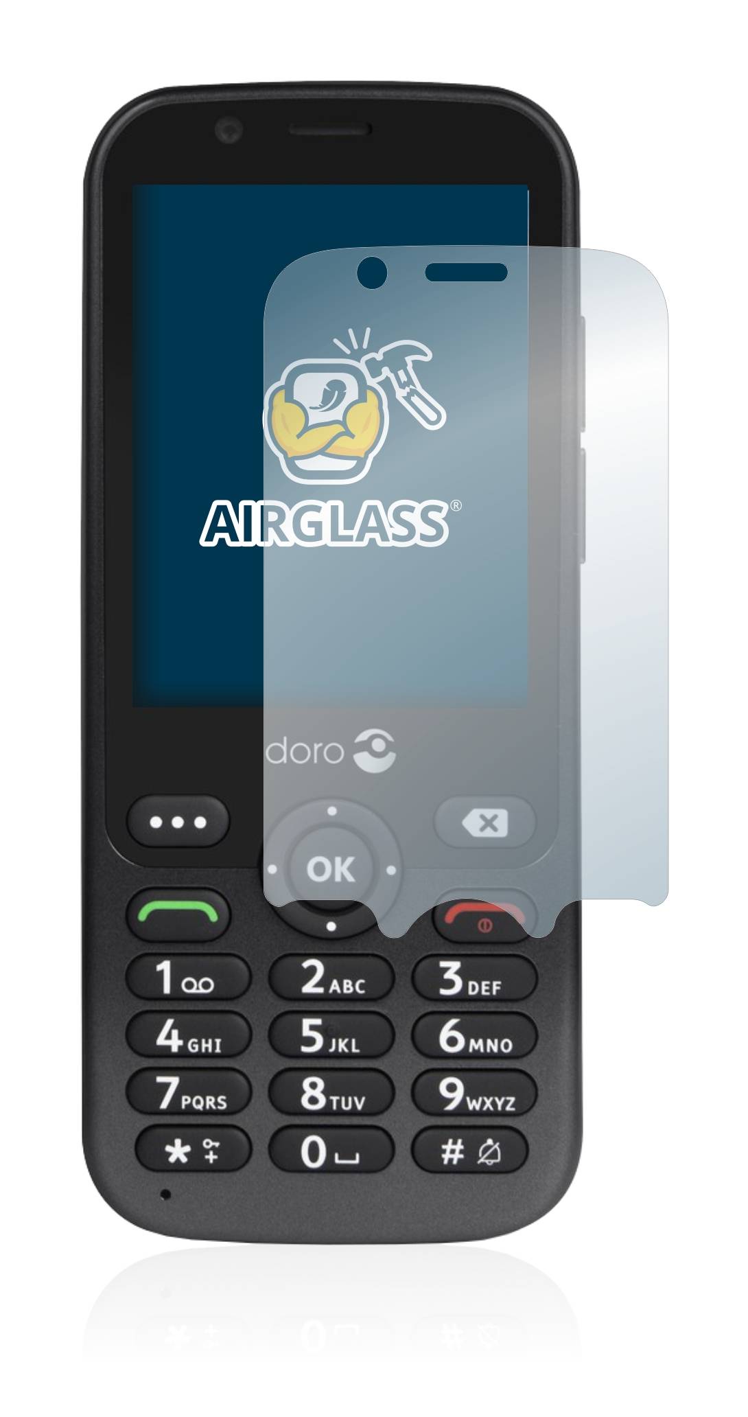 BROTECT AirGlass Flexible Schutz Glas Folie für Doro 7010 Klar Transparent