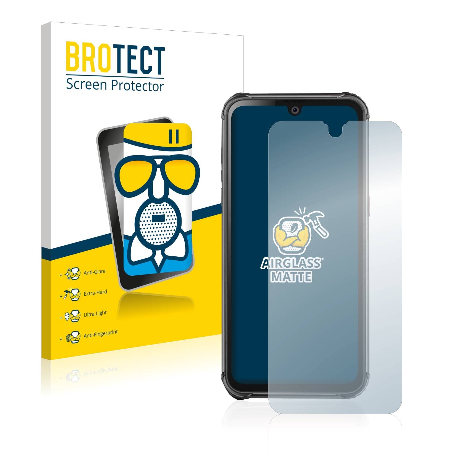 BROTECT AirGlass Flexible Schutz Glas Folie für Blackview BV9800 Pro Matt Entspiegelt