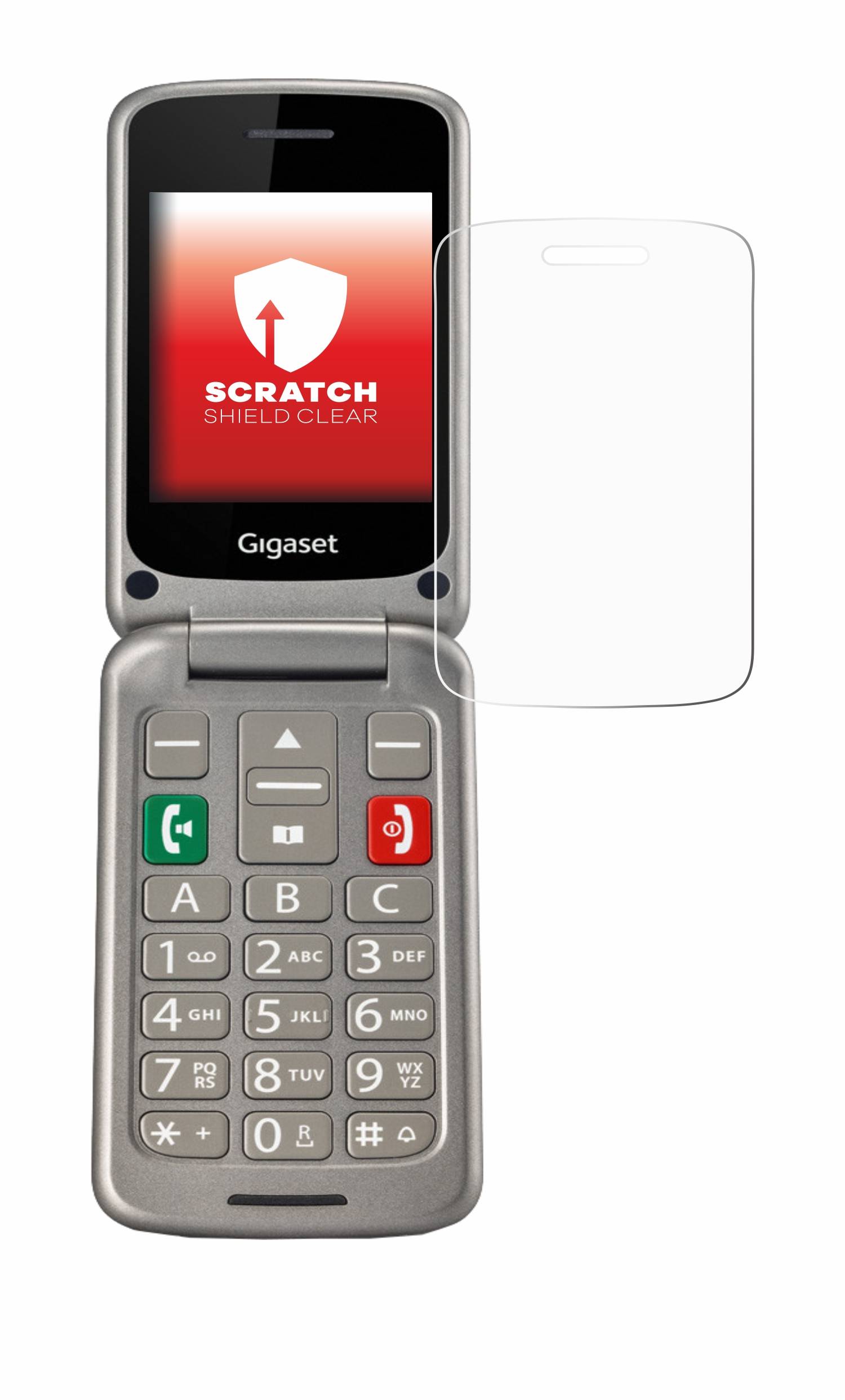 upscreen Schutzfolie für Gigaset GL590 Kratzschutz Anti-Fingerprint Klar
