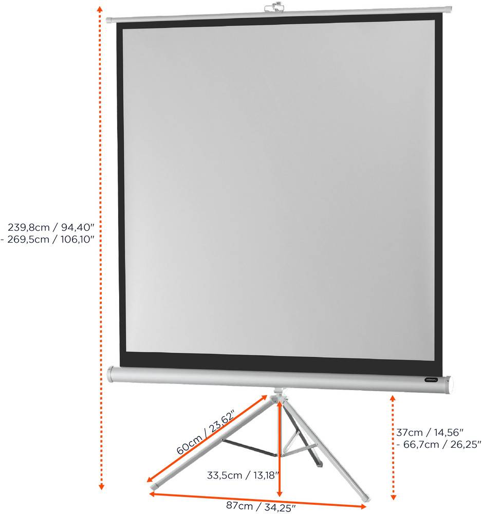 Celexon Stativ Economy 1090268 Stativleinwand 184 x 184 cm Bildformat: 1:1
