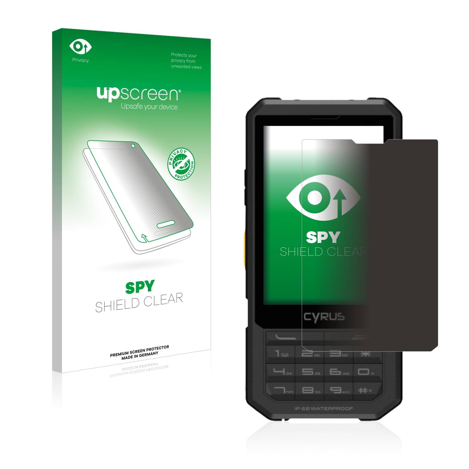upscreen Blickschutzfolie für Cyrus CM 17 Hybrid Anti-Spy Privacy Blaulichtschutz Sichtschutzfolie