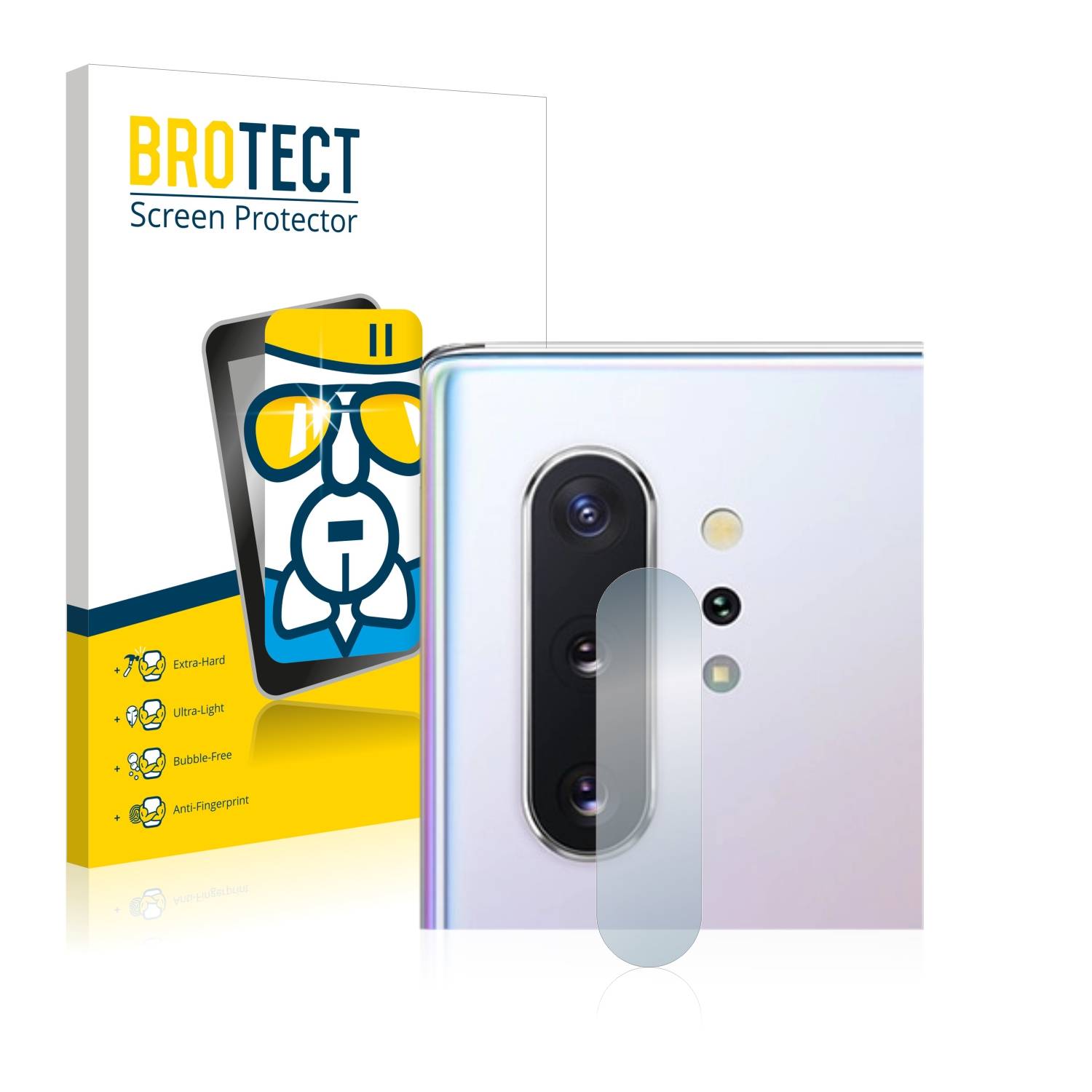 BROTECT AirGlass Flexible Schutz Glas Folie für Samsung Galaxy Note 10 Plus 5G (NUR Kameraschutz) Klar Transparent