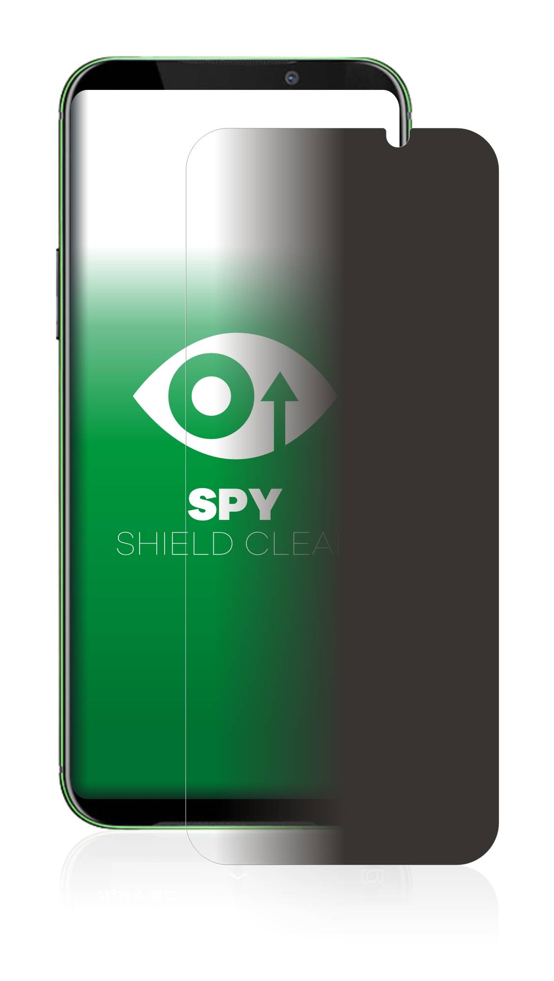 upscreen Blickschutzfolie für Xiaomi Black Shark 2 Pro Anti-Spy Privacy Blaulichtschutz Sichtschutzfolie