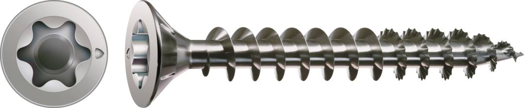 SPAX Universalschraube Holzschraube Edelstahl A2 Vollgewinde Senkkopf T-STAR plus CUT4-Spitze 3 x 25mm - 200 Stück