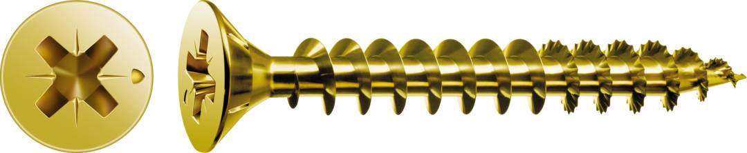 SPAX Universalschraube Holzschraube YELLOX Vollgewinde Senkkopf Kreuzschlitz CUT4-Spitze 3 x 16mm - 200 Stück