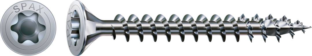 SPAX Universalschraube Holzschraube WIROX Vollgewinde Senkkopf T-STAR plus CUT4-Spitze 5 x 60mm - 100 Stück