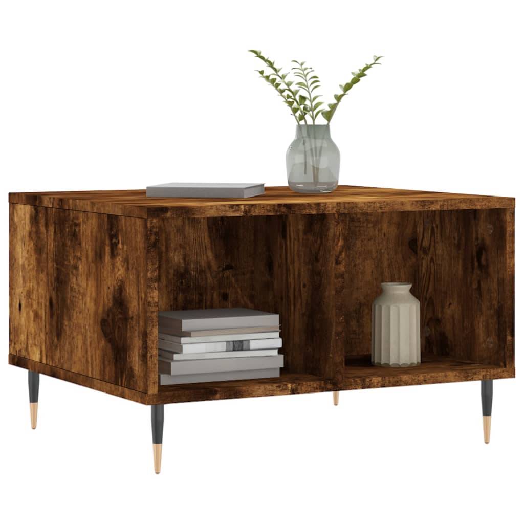vidaXL Couchtisch Räuchereiche 60x50x36,5 cm Holzwerkstoff