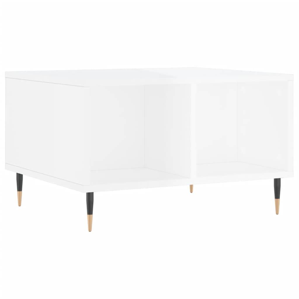 vidaXL Couchtisch Hochglanz-Weiß 60x50x36,5 cm Holzwerkstoff