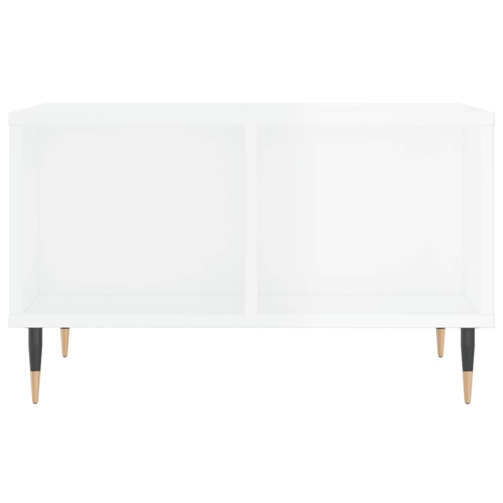 vidaXL Couchtisch Hochglanz-Weiß 60x50x36,5 cm Holzwerkstoff