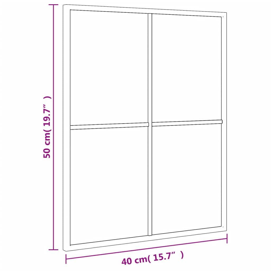 vidaXL Wandspiegel Schwarz 40x50 cm Rechteckig Eisen