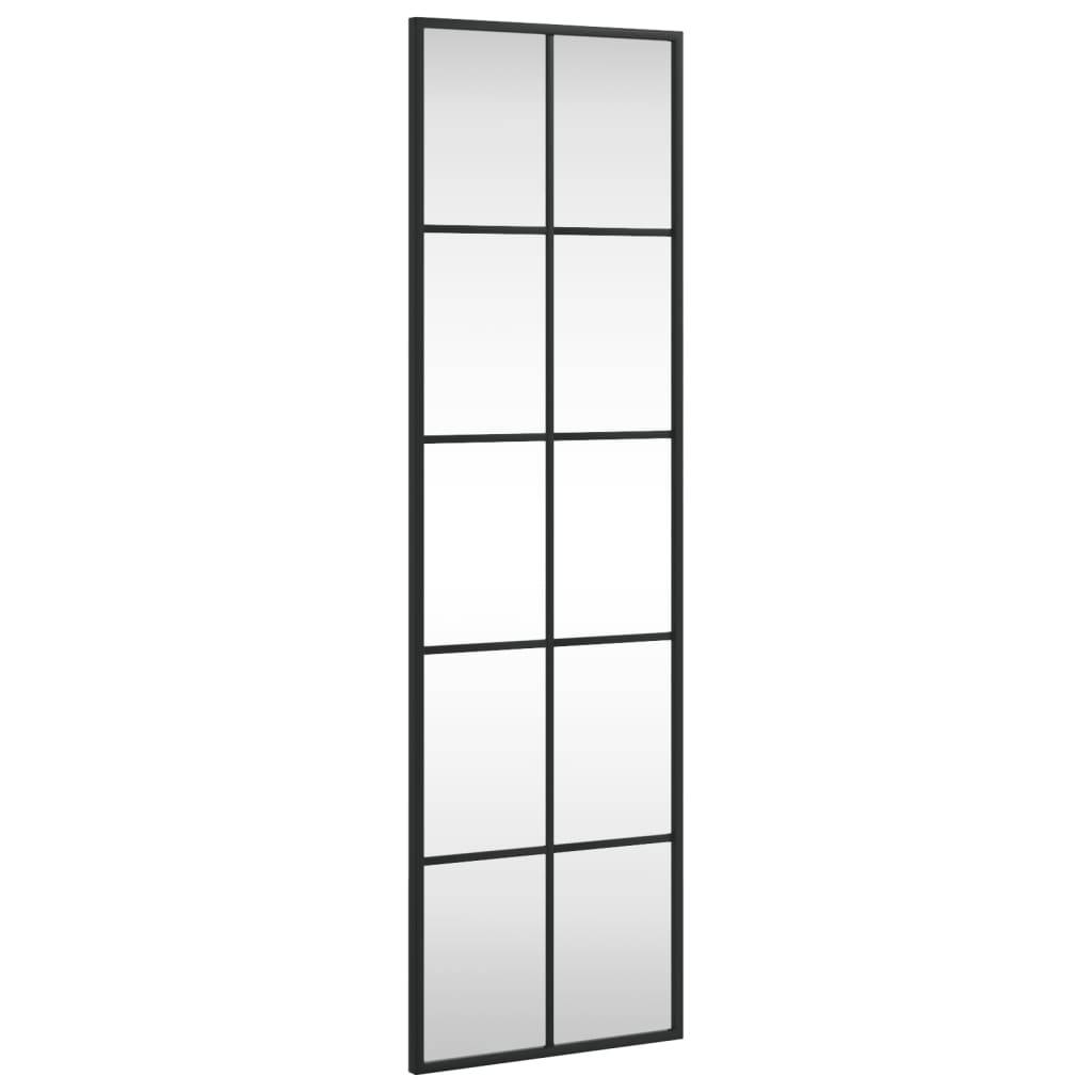 vidaXL Wandspiegel Schwarz 30x100 cm Rechteckig Eisen