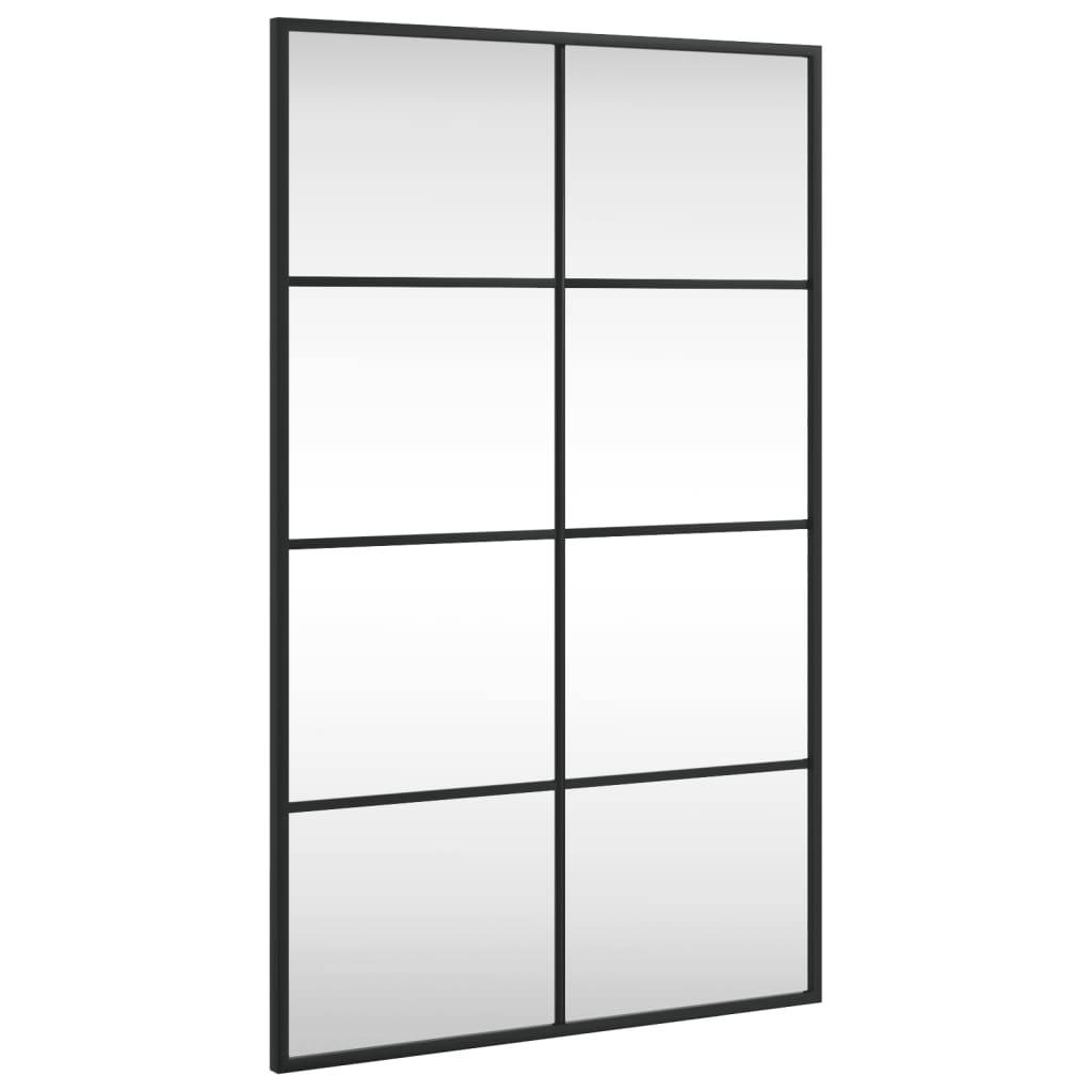 vidaXL Wandspiegel Schwarz 50x80 cm Rechteckig Eisen