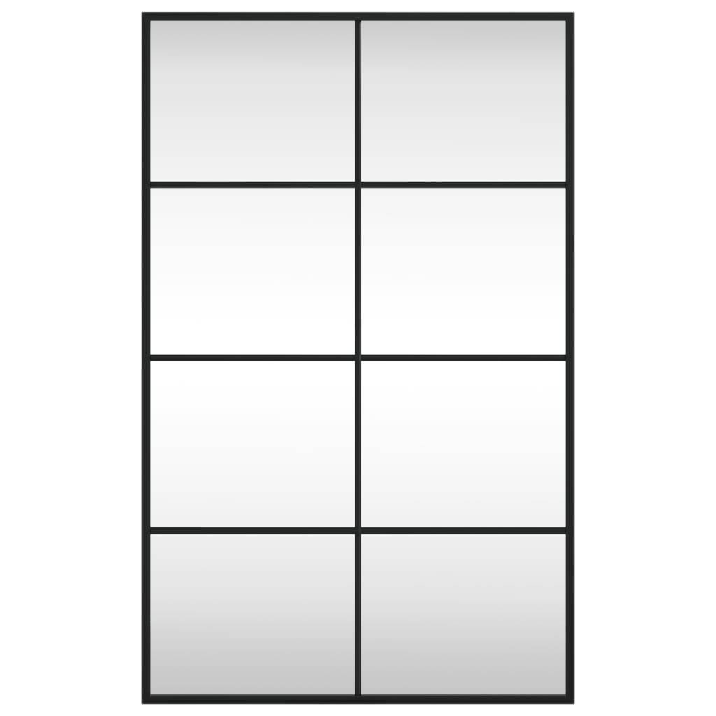 vidaXL Wandspiegel Schwarz 50x80 cm Rechteckig Eisen