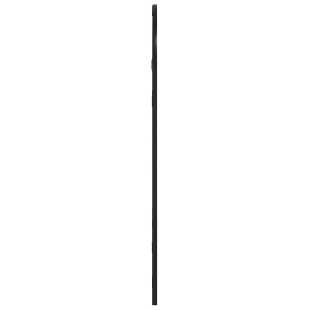 vidaXL Wandspiegel Schwarz 30x60 cm Gewölbt Eisen