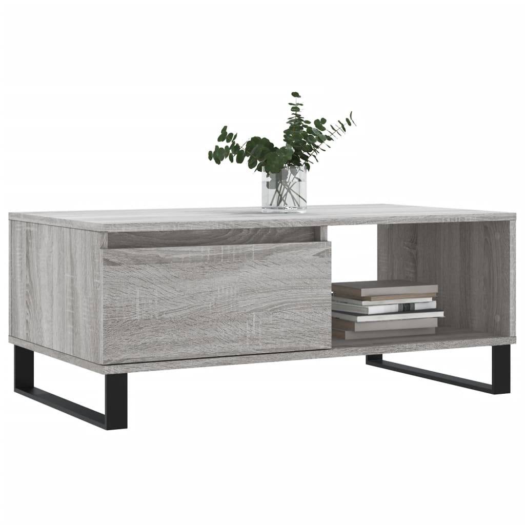 vidaXL Couchtisch Grau Sonoma 90x50x36,5 cm Holzwerkstoff