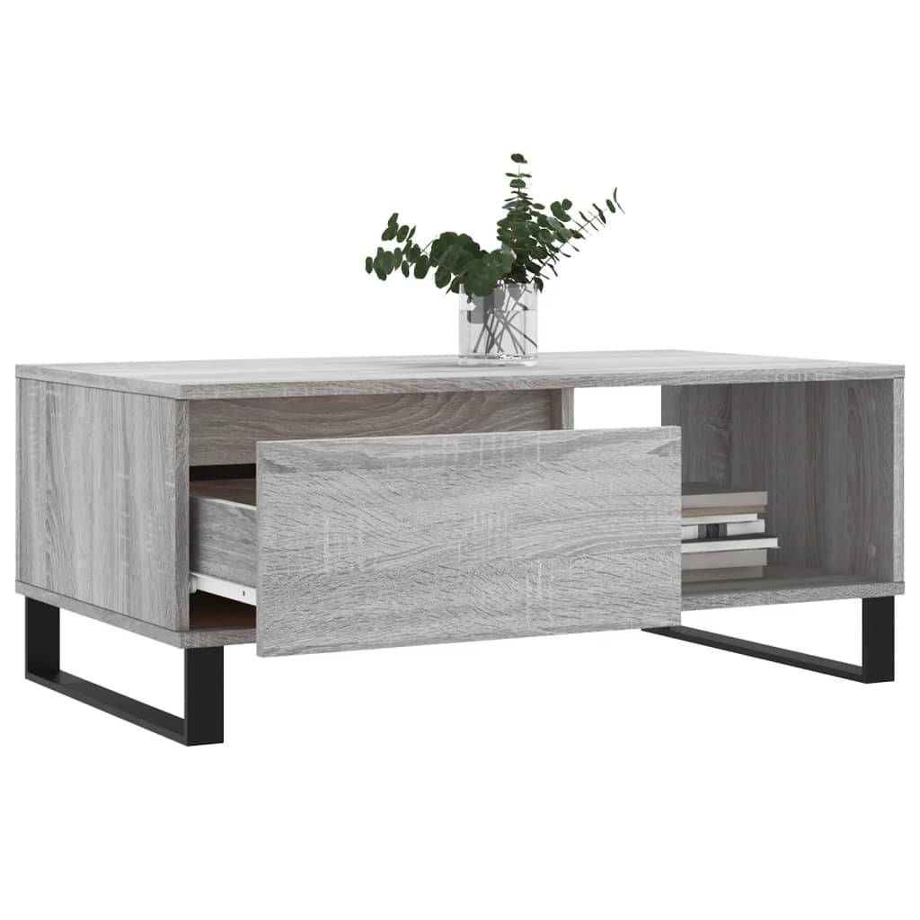 vidaXL Couchtisch Grau Sonoma 90x50x36,5 cm Holzwerkstoff