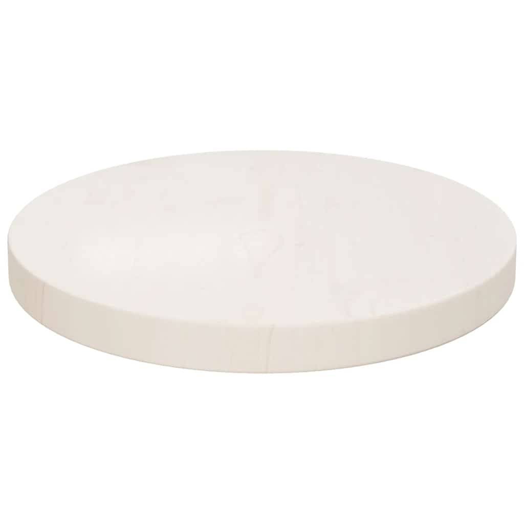 vidaXL Tischplatte Rund Weiß Ø40x3 cm Massivholz Kiefer