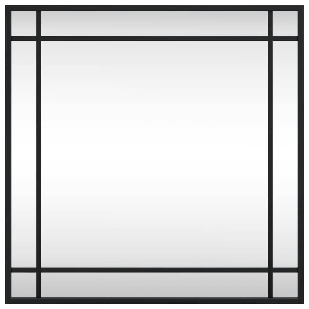 vidaXL Wandspiegel Schwarz 50x50 cm Quadratisch Eisen