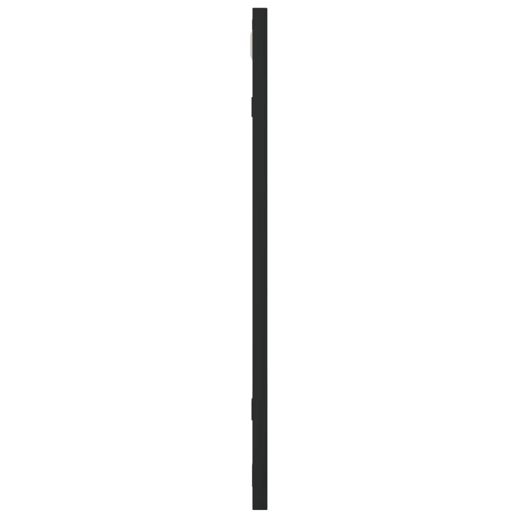 vidaXL Wandspiegel Schwarz 50x50 cm Quadratisch Eisen