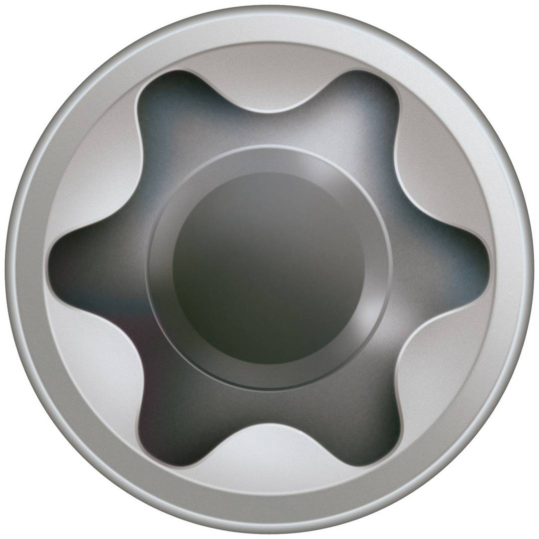 SPAX Terrassenschraube Edelstahl A4 Fixiergewinde Zylinderkopf T-STAR plus CUT-Spitze 6 x 50mm - 100 Stück